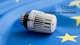  Presentation with european union - Slide deck enhanced with thermostatic-valve-on-european-union background and a light blue colored foreground