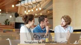  Presentation with new business ideas - Slide deck with thesis - confident young man making presentation background and a coral colored foreground