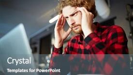  Presentation with work the word in your life - PPT layouts with thesis management - young businessman concentrating on work background and a  colored foreground