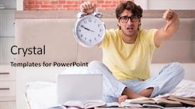  Presentation with young college student diagnosis of chlamydia - Colorful theme enhanced with thesis management - young student studying in bed backdrop and a  colored foreground