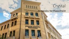  Presentation with hagia sophia - Presentation theme enhanced with thessaloniki-greece-november-30-2021 background and a coral colored foreground