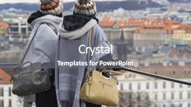  Presentation with prague - Theme featuring they are dressed in similar background and a gray colored foreground