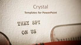  Presentation with spy - PPT layouts with they-spy-on-us-text background and a lemonade colored foreground