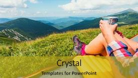  Presentation with hot tea - Colorful slide set enhanced with they tent with hot tea backdrop and a gold colored foreground