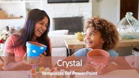  Presentation with teen girl - Cool new presentation theme with art free - happy pre-teen girl and her backdrop and a coral colored foreground