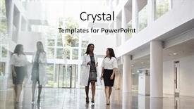  Presentation with walk - Cool new PPT theme with they walk through hospital backdrop and a white colored foreground