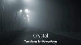  Presentation with asphalt road - Slides having thick-fog-above-the-asphalt background and a dark gray colored foreground