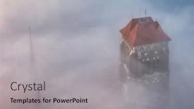  Presentation with fog - Presentation design with thick-fog-over-the-old background and a light gray colored foreground