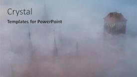  Presentation with fog - Slide deck featuring thick-fog-over-the-old background and a light blue colored foreground