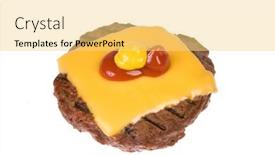  Presentation with fresh coconut juice decorated tropical - Colorful PPT layouts enhanced with thick-fresh-and-juicy-hamburger backdrop and a yellow colored foreground