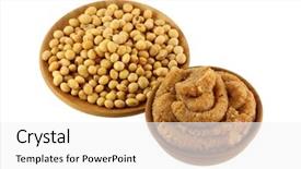  Presentation with fermented food - Colorful slide set enhanced with thick japanese miso paste fermented backdrop and a white colored foreground