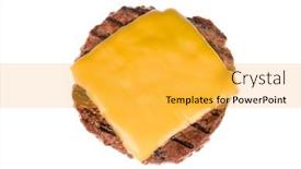  Presentation with hamburger - Audience pleasing theme consisting of thick-juicy-hamburger-patty backdrop and a yellow colored foreground