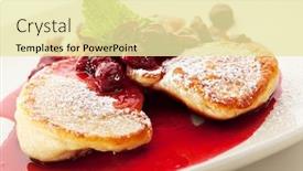  Presentation with pancake - Cool new presentation with thick-pancake-with-berries backdrop and a blonde colored foreground