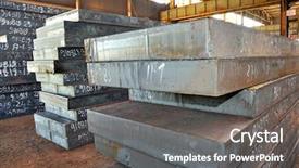  Presentation with sheet metal - Cool new PPT theme with thick steel sheets backdrop and a  colored foreground