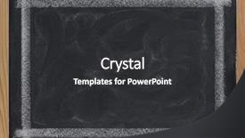  Presentation with thin blue line - Cool new presentation theme with blank blackboard with eraser smudges backdrop and a dark gray colored foreground