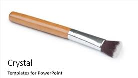  Presentation with paint brush - Amazing presentation having thick wooden paint brush isolated backdrop and a  colored foreground