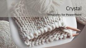  Presentation with needles - Audience pleasing slide deck consisting of thick yarn and wooden needles backdrop and a light gray colored foreground