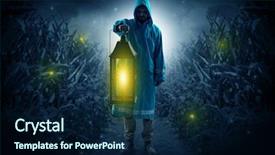  Presentation with lantern - Amazing presentation design having thicket and looking something backdrop and a navy blue colored foreground