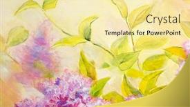  Presentation with lilac bush - Slide deck with thickets-of-lilac-bush background and a blonde colored foreground