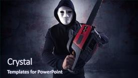  Presentation with empty - PPT theme enhanced with thief hunter - armed rude assassin background and a wine colored foreground