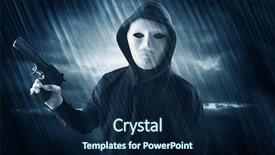  Presentation with weather - Colorful slide deck enhanced with thief hunter - masked armed poacher in mysterious backdrop and a navy blue colored foreground