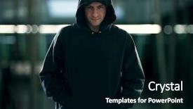  Presentation with dark - PPT theme enhanced with thief hunter - portrait of a man wearing background and a black colored foreground