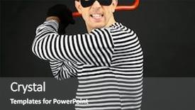  Presentation with black - Presentation theme having thief-isolated-on-black background and a gray colored foreground