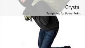  Presentation with loot bag - Amazing slide deck having thief running away with bag backdrop and a white colored foreground