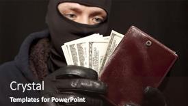  Presentation with brown leather - PPT theme having thief-sealing-from-a-brown background and a wine colored foreground