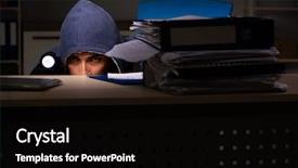  Presentation with personal data - Amazing presentation design having steal personal data in identity backdrop and a black colored foreground