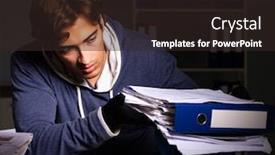  Presentation with identity theft - Presentation theme enhanced with thief-trying-to-steal-personal background and a wine colored foreground