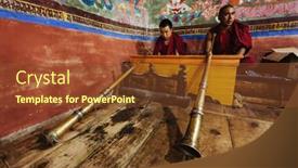  Presentation with ladakh - Cool new slide set with thiksey-india-september-4-2011 backdrop and a tawny brown colored foreground