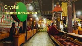  Presentation with ladakh - Colorful presentation enhanced with thiksey-india-september-4-2011 backdrop and a tawny brown colored foreground