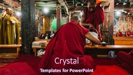  Presentation with ladakh - Slide set having thiksey-india-september-4-2011 background and a wine colored foreground