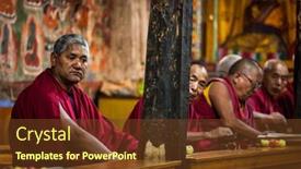  Presentation with ladakh - Slide set enhanced with thiksey-india-september-4-2011 background and a tawny brown colored foreground