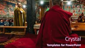  Presentation with ladakh - Beautiful slide deck featuring thiksey-india-september-4-2011 backdrop and a wine colored foreground