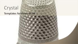  Presentation with octopus on isolated white - PPT theme featuring thimble-isolated-on-white-background background and a soft green colored foreground