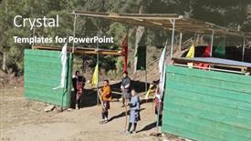  Presentation with bhutanese - Slide deck with thimphu-bhutan-december-09-2017 background and a tawny brown colored foreground