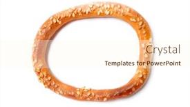  Presentation with bagel - PPT layouts having thin-big-bagel-with-sesame background and a cream colored foreground