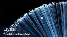  Presentation with optic - Slides having thin blue line - fiber optic background and a navy blue colored foreground