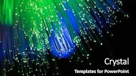  Presentation with fiber optics - Slide set featuring thin blue line - fiber optics close-up modern computer background and a black colored foreground