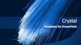  Presentation with fiber optics - Presentation design featuring thin blue line - fiber optics close-up modern computer background and a ocean colored foreground