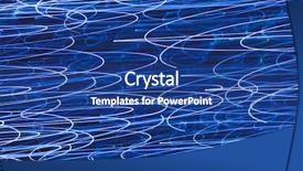  Presentation with movements - PPT theme consisting of thin blue line - light striped trails with chaotic background and a ocean colored foreground