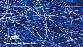  Presentation with movements - PPT theme consisting of thin blue line - light striped trails with chaotic background and a ocean colored foreground