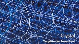  Presentation with movements - PPT theme with thin blue line - light striped trails with chaotic background and a ocean colored foreground