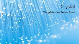  Presentation with thin blue line - Cool new PPT layouts with thin blue line - optical fibre close up backdrop and a light blue colored foreground