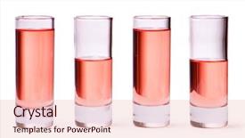  Presentation with pink and white balloons - Presentation having thin glasses with pink liquid background and a lemonade colored foreground