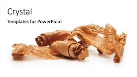  Presentation with wood - Audience pleasing presentation design consisting of tone in basket on fabric backdrop and a tawny brown colored foreground