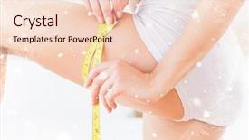  Presentation with falling snow - Cool new theme with thin ice - composite image of toned woman backdrop and a  colored foreground