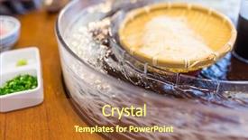  Presentation with noodles and condiments - Colorful slide set enhanced with thin ice - japanese white noodles backdrop and a  colored foreground